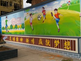 阜宁县墙体彩绘让生活更有品味