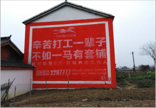 阜宁县一马光彩墙体广告